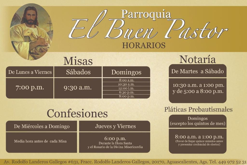 Horario de Misas en Aguascalientes